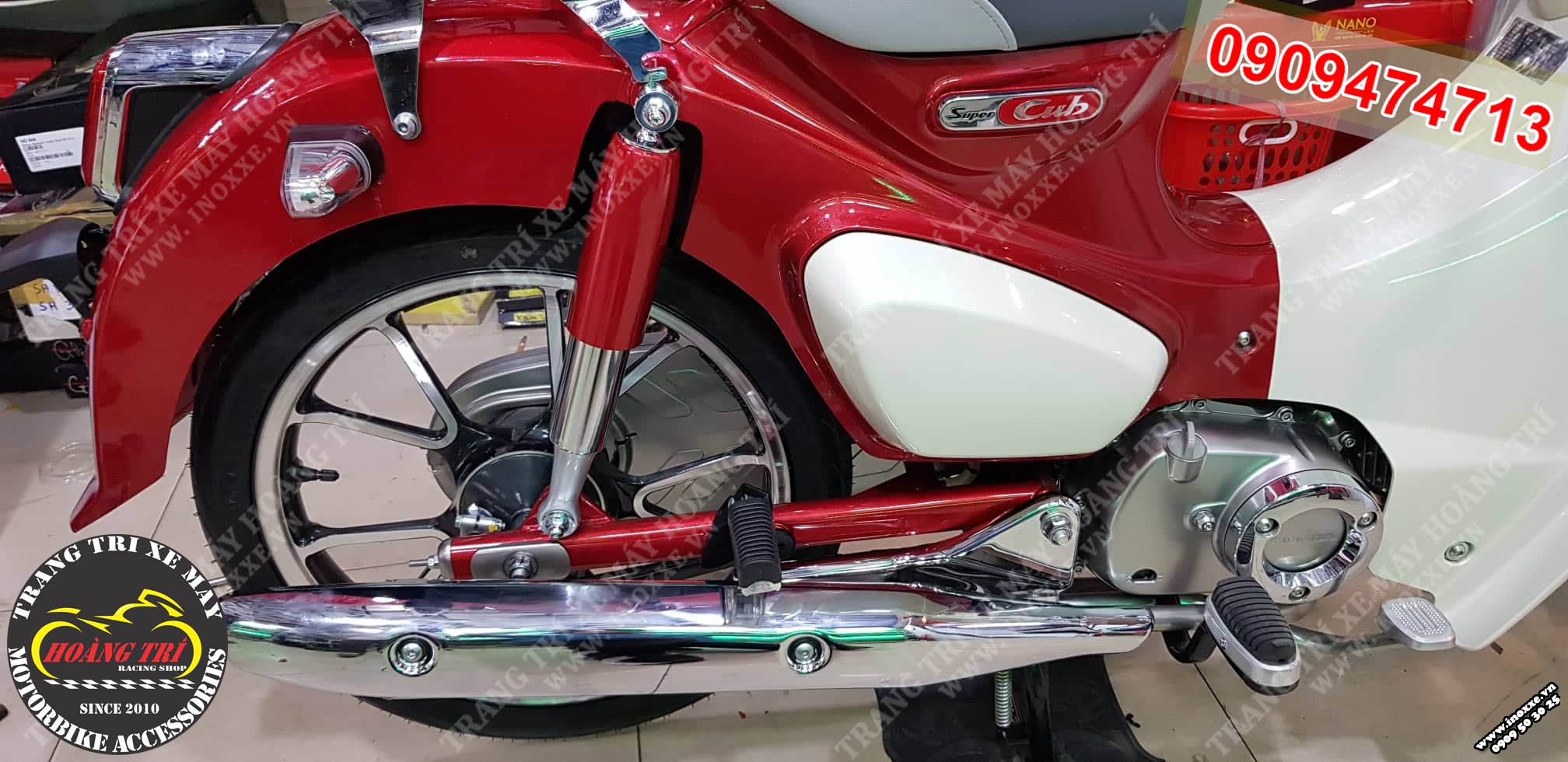 Độ gác chân Honda Super Cub 125cc 2018